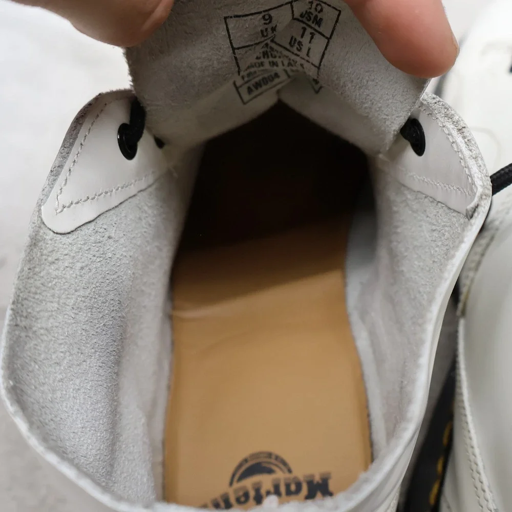 Dr. Martens Unisex M10 W11 Combat Boots White Church Ankle Lace Up Casual AW004